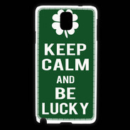 Coque Samsung Galaxy Note 3 Keep Calm Be lucky Vert