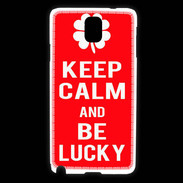 Coque Samsung Galaxy Note 3 Keep Calm Be Lucky Rouge