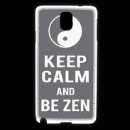 Coque Samsung Galaxy Note 3 Keep Calm Be Zen Gris