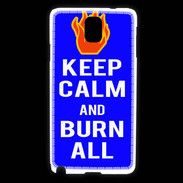 Coque Samsung Galaxy Note 3 Keep Calm Burn Bleu