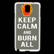 Coque Samsung Galaxy Note 3 Keep Calm Burn Gris