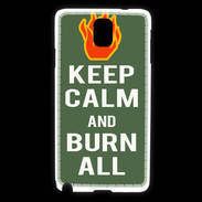 Coque Samsung Galaxy Note 3 Keep Calm Burn Kaki