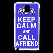 Coque Samsung Galaxy Note 3 Keep Calm Call friend Bleu