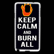 Coque Samsung Galaxy Note 3 Keep Calm Burn Noir