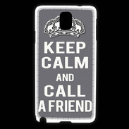 Coque Samsung Galaxy Note 3 Keep Calm Call friend Gris