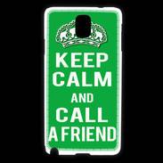 Coque Samsung Galaxy Note 3 Keep Calm Call friend Vert