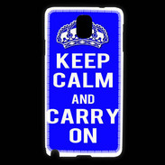 Coque Samsung Galaxy Note 3 Keep Calm Carry on Bleu