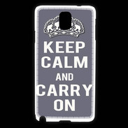 Coque Samsung Galaxy Note 3 Keep Calm Carry on Gris