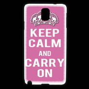 Coque Samsung Galaxy Note 3 Keep Calm Carry on Rose