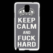 Coque Samsung Galaxy Note 3 Keep calm Fuck hard Gris