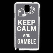 Coque Samsung Galaxy Note 3 Keep Calm Gamble Gris