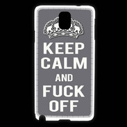 Coque Samsung Galaxy Note 3 Keep Calm Fuck Off Gris