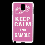 Coque Samsung Galaxy Note 3 Keep Calm Gamble Rose