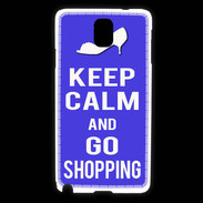 Coque Samsung Galaxy Note 3 Keep Calm Go Shopping Bleu