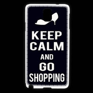 Coque Samsung Galaxy Note 3 Keep Calm Go Shopping Noir