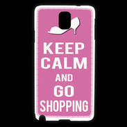 Coque Samsung Galaxy Note 3 Keep Calm Go Shopping Rose