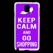 Coque Samsung Galaxy Note 3 Keep Calm Go Shopping Violet