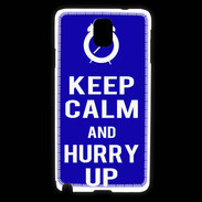 Coque Samsung Galaxy Note 3 Keep Calm Hurry up Bleu
