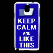 Coque Samsung Galaxy Note 3 Keep Calm Like This Bleu