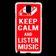 Coque Samsung Galaxy Note 3 Keep Calm Listen music Rouge