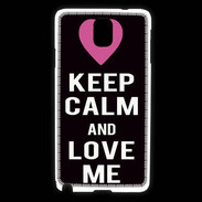 Coque Samsung Galaxy Note 3 Keep Calm Love Noir