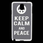 Coque Samsung Galaxy Note 3 Keep Calm Peace Gris