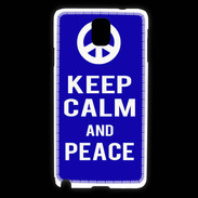 Coque Samsung Galaxy Note 3 Keep Calm Peace Bleu