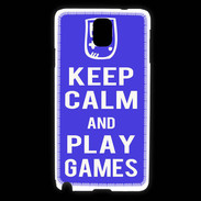 Coque Samsung Galaxy Note 3 Keep Calm Play games Bleu