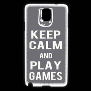 Coque Samsung Galaxy Note 3 Keep Calm Play games Gris