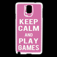 Coque Samsung Galaxy Note 3 Keep Calm Play games Rose