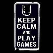 Coque Samsung Galaxy Note 3 Keep Calm Play games Noir