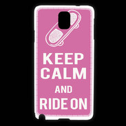 Coque Samsung Galaxy Note 3 Keep Calm Ride on Rose