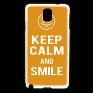 Coque Samsung Galaxy Note 3 Keep Calm Smile Orange