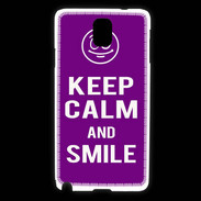 Coque Samsung Galaxy Note 3 Keep Calm Smile Violet