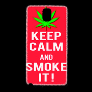 Coque Samsung Galaxy Note 3 Keep Calm Smoke Rouge
