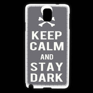Coque Samsung Galaxy Note 3 Keep Calm Stay dark Gris