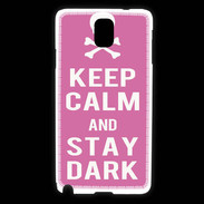 Coque Samsung Galaxy Note 3 Keep Calm Stay dark Rose