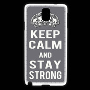 Coque Samsung Galaxy Note 3 Keep Calm Stay strong Gris
