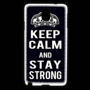 Coque Samsung Galaxy Note 3 Keep Calm Stay strong Noir