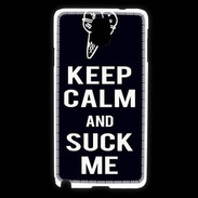 Coque Samsung Galaxy Note 3 Keep Calm Suck me Noir