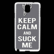 Coque Samsung Galaxy Note 3 Keep Calm Suck me Gris
