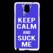 Coque Samsung Galaxy Note 3 Keep Calm Suck me Bleu