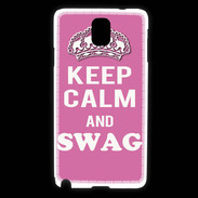 Coque Samsung Galaxy Note 3 Keep Calm Swag Rose