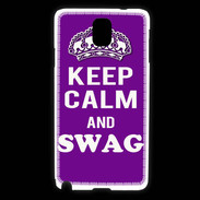 Coque Samsung Galaxy Note 3 Keep Calm Swag Violet