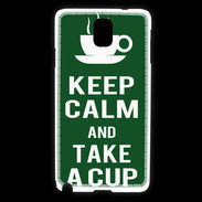 Coque Samsung Galaxy Note 3 Keep Calm Take a cup Vert