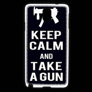 Coque Samsung Galaxy Note 3 Keep Calm Take a gun Noir
