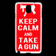 Coque Samsung Galaxy Note 3 Keep Calm Take a gun Rouge