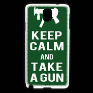 Coque Samsung Galaxy Note 3 Keep Calm Take a gun Vert