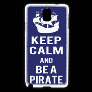 Coque Samsung Galaxy Note 3 Keep Calm Be a Pirate Bleu