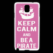 Coque Samsung Galaxy Note 3 Keep Calm Be a Pirate Rose
